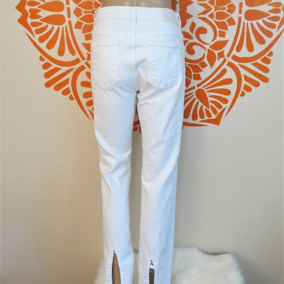 Zara Denim - Zara White Denim Flared Jeans 8